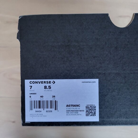 ⭐Converse Chuck Taylor Cruise Hi 8.5 Women Shoes Pink Platform Sneakers A07569C - Picture 9 of 13